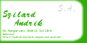 szilard andrik business card